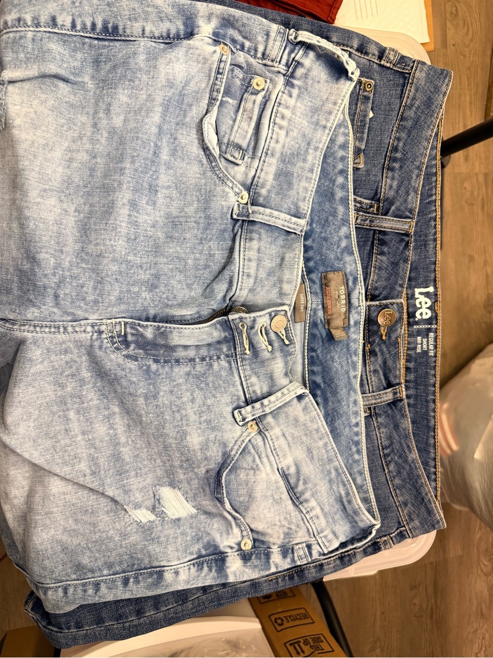 Women's Blue Denim Jean Shorts - Qty of 2